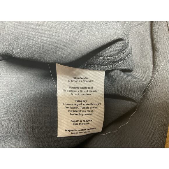 Poncho Shirt Mens XL Black Slim Fit Long Sleeve Performance Fishing Magnetic - Picture 10 of 13